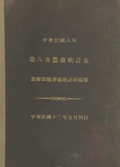 中华民国八年第八次农商统计表