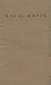 保甲运动之理论与实际