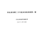 河北省市县二十年度社会教育经费一览