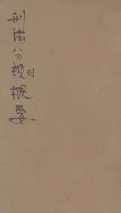 刑法分则概要