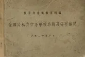 全国公私立中等学校名称及分布概况