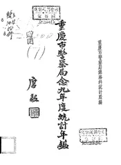重庆市警察局念九年度统计年鉴