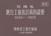 河南省地方工业统计资料提要  1949-1957