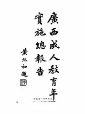 广西成人教育年实施总报告