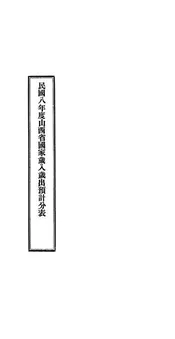 民国八年度山西省国家岁入岁出预计分表