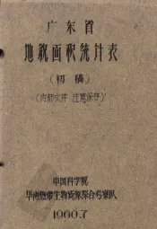 广东省地貌面积统计表  初稿