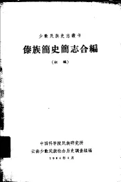 傣族简史简志合编  初稿