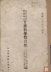 管理中英庚款董事会甘肃科学教育馆二十八年度工作概况暨二十九年度