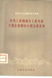 中央工业和地方工业并举  大型企业和中小型企业并举