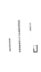 民众教育馆每月中心工作实施要点表