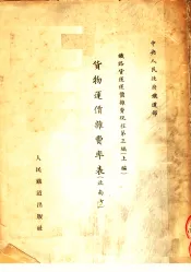 中央人民政府铁道部  铁路贷运运价杂费规程  第3编  上  贷物运价杂费率表  北南方