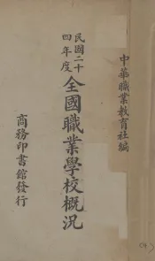 民国二十四年度全国职业学校概况