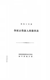 昭和十年度各区公费岁入出豫算表