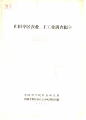 和田专区农业、手工业调查报告