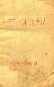 食物中毒译名对照表