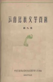 云南民族文学资料  第九集