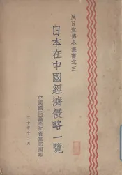 日本在中国经济侵略一览