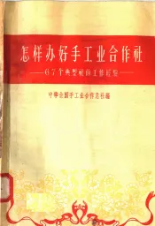 怎样办好手工业合作社  67个典型社的工作经验